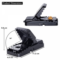 Set 6 capcane reutilizabile pentru soareci, 11.2 x 4.8 cm, negru, Vivo WMT6